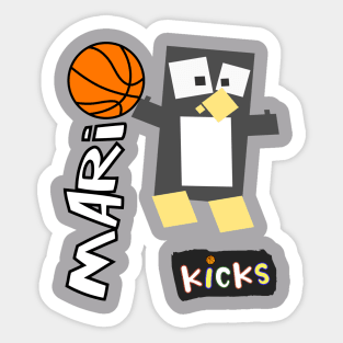 Mario The Ballin' Baby Penguin (Black KICKS Sticker) Sticker